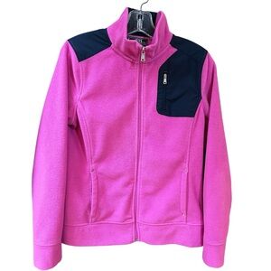 Lauren Ralph Lauren Activewear Pink Fleece Zip-up Jacket M-L